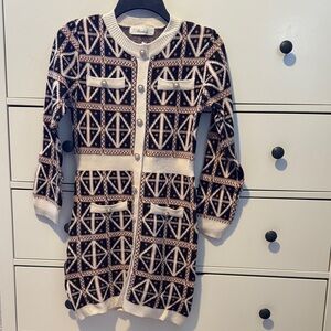 Geometric Patterned Cardigan